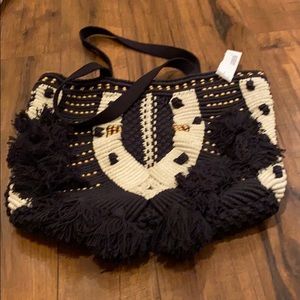 Cleobella Handwoven Macrame Tote Bag